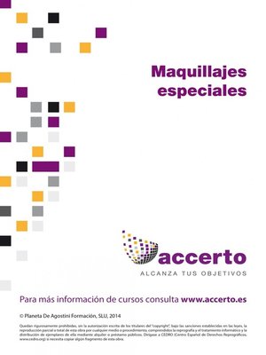 cover image of Maquillajes especiales